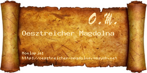 Oesztreicher Magdolna névjegykártya